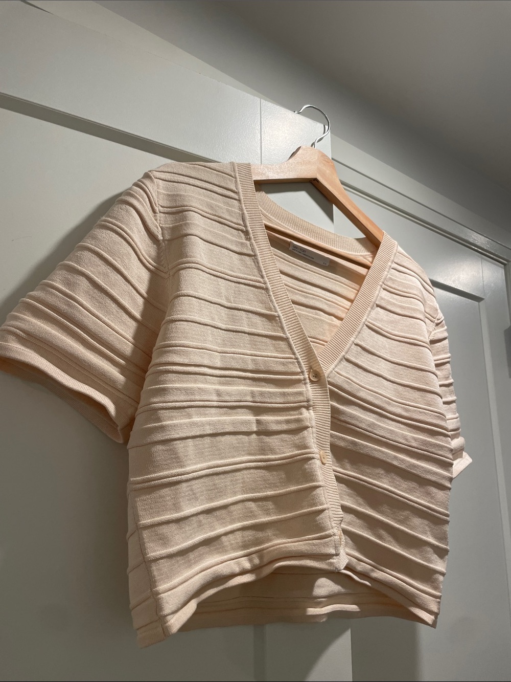 Oak + Fort Cropped Cream Cardigan - Picture 8 of 12